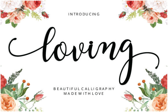 Loving playful romantic script font with whimsical charm for wedding invitations and stationery