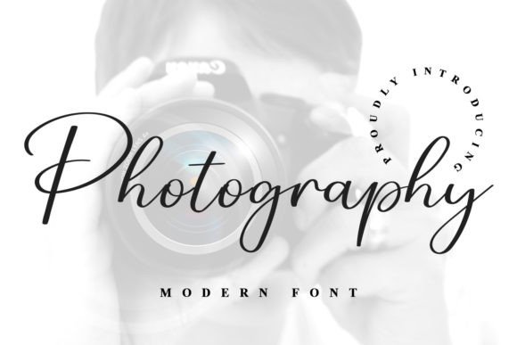Photography Font sleek modern script with clean lines for signature watermarks and minimalist wedding branding